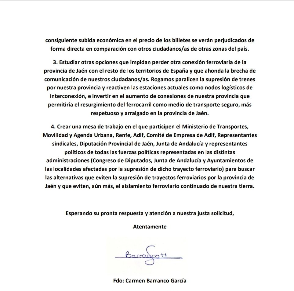 MamenBarranco's tweet photo. 📌La semana pasada solicitamos, junto con los Grupos Municipales de IU de los municipios afectados, reunión con el ministro de transporte, José Luis Ávalos, para abordar el problema que supone para nuestra provincia la supresión del Tren Talgo Torre del Oro👇 https://t.co/NAcW9sIfN0