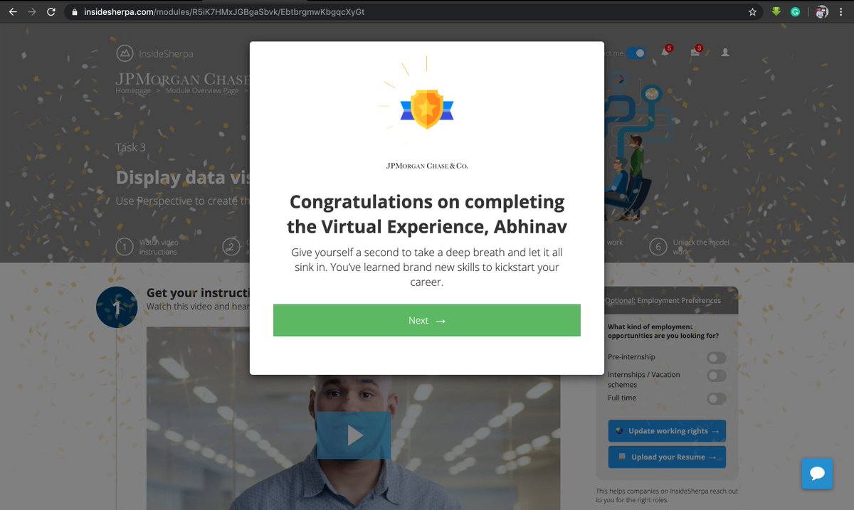 abhinavd26's tweet photo. Finally completed #virtual_Internship provided by @jpmorgan It was a great #learning #experience by #solving those #tasks. Thanks to @InsideSherpa for giving us this #opportunity
#jpmorgan #internship #virtualExperience #lockdown #learningfromhome #alex_abhi #success https://t.co/guZa74Z7XM