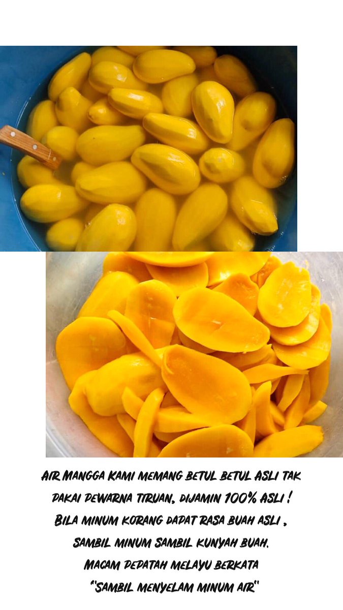 nomeyrashid's tweet photo. Bismillahirohmanirohim.......
Saya menjual Air Mangga padu, 110% Asli tanpa campuran warna tambahan. Saya buka order setiap hari dan akan close order 4pm. 

Maknanya boleh la order selepas berbuka puasa sampai keesokkan harinya sehingga pukul 4pm. https://t.co/tlRPV5cohi