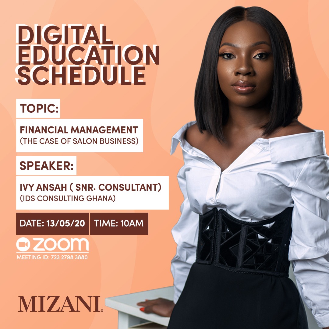 IDSConsultingGh's tweet photo. Hey everyone, here's another information packed live chat to look forward to! We're so excited to announce that our founder has partnered with L'Oreal to talk about business financial management with their salon owners. Tune into the Zoom meeting this Wednesday morning. https://t.co/FcVNmUeTDp