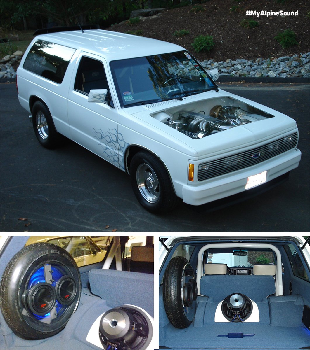 AlpineUSA's tweet photo. Scott R. is today's featured #MyAlpineSound post for sharing his one-of-a-kind 1983 Chevy Blazer build complete with Alpine R-Series subs! 🙌

#AlpineUSA #AlpineElectronics #AlpineSound #CarAudio #Speakers #Subwoofers #Amplifiers #SoundSystem #CustomCarAudio #CarAudioFab #RSeries https://t.co/lpOJoSw8lK