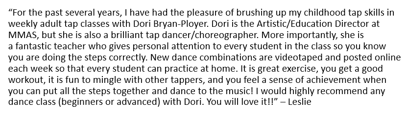 We’re overwhelmed! The love keeps coming in for the MMAS Academy and the magic of Dori Bryan Ployer. #MMASGivingMonday
