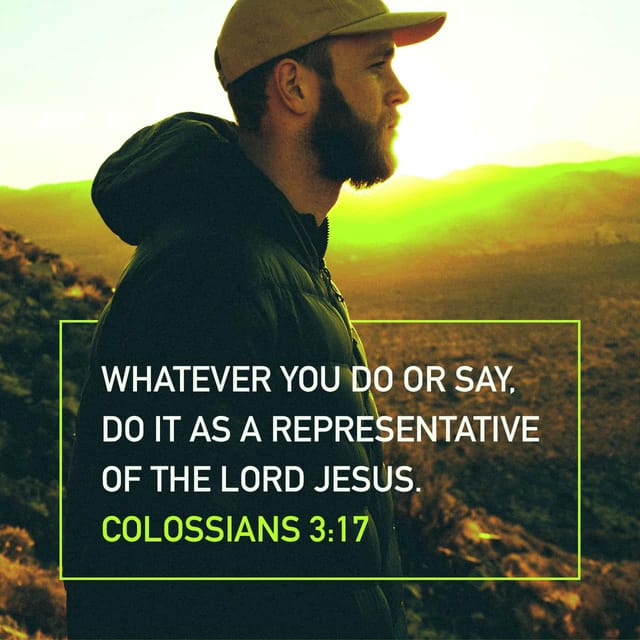 unionumcbk's tweet photo. "And whatever you do or say, do it as a representative of the Lord Jesus, giving thanks through him to God the Father." - Colossians 3:17 (NLT)

#Union #UMC #Bible
#VerseOfTheDay
#Daily #Reminder https://t.co/OZUPBdvWDO