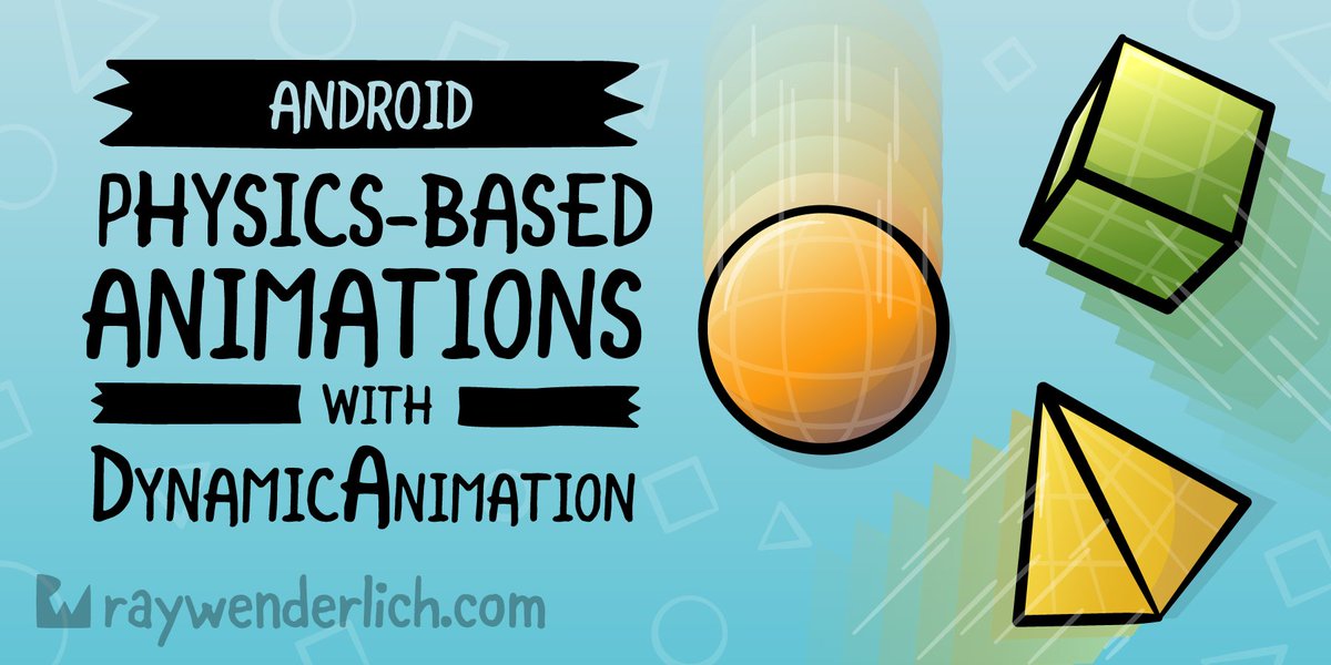 A simple &amp; effective way to make your app stand out is with realistic animations. Learn how with a few lines of code &amp; Jetpack's DynamicAnimation library in <a href="/jemmsla/">Jemma Slater</a>'s new Physics-Based Animations in Android with DynamicAnimation Tutorial: Getting Started! buff.ly/3fKEaNh