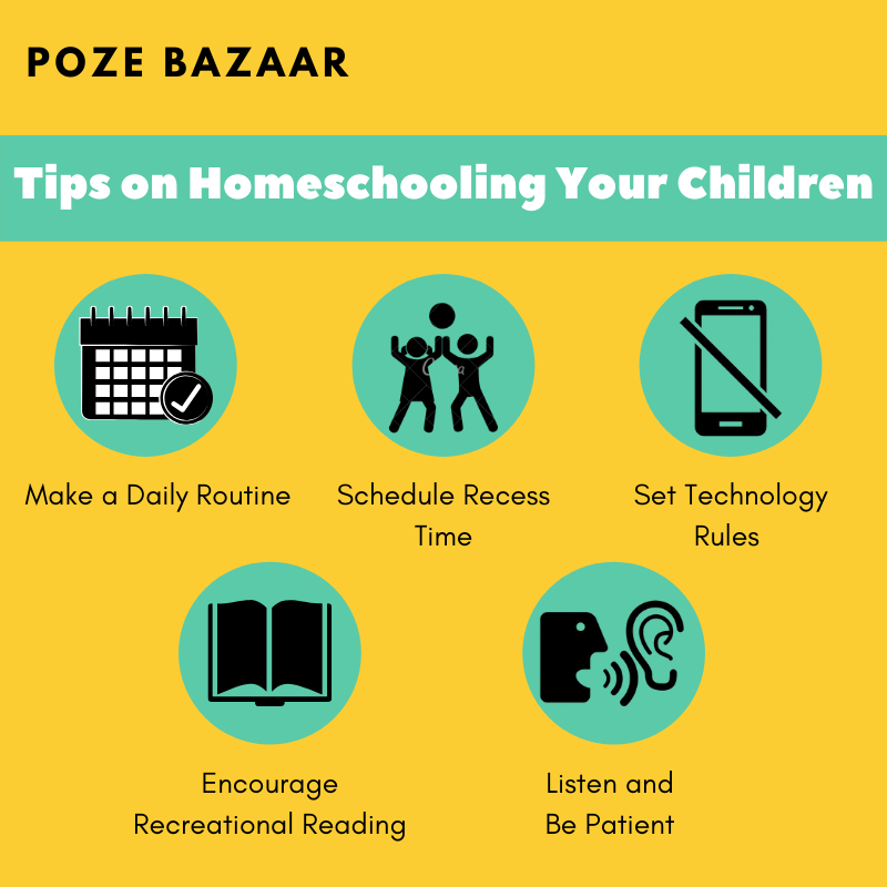 pozebazaar's tweet photo. Here are 5 tips on homeschooling your kids that will assist during this time away from school! #pozebazaar #youthinitiative #youth #children #FAME #getactive #nature #create #education #STEM #STEAM https://t.co/S6mgrJWQsv