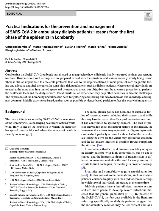 Journal of Nephrology tweet media