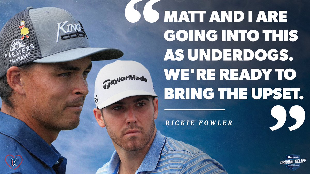 PGATOUR's tweet image. Everyone loves an underdog.

@RickieFowler and @Matthew_Wolff5 like their chances against Rory and DJ. #DrivingRelief