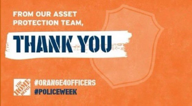 v_shaye's tweet photo. NATIONAL POLICE WEEK!!  To all of our LE partners, thank you for your support, thank you for serving our communities and thank you for being on the front lines!  We need you!  #Orange4Officers #PoliceWeek2020 @HomeDepotGR @MNPDNashville @MboroPoliceDept @HvillePD @SmyrnaTNPD https://t.co/Q2uk78gesE