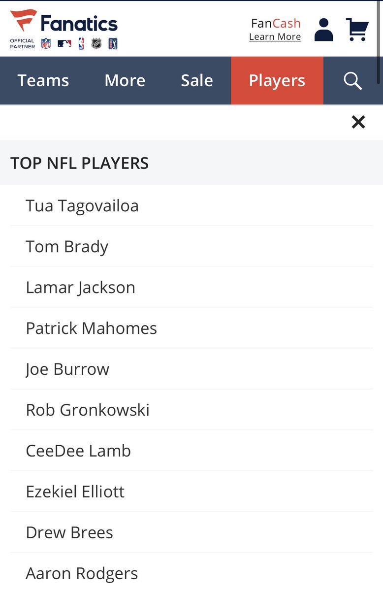 MiamiAlejandro's tweet photo. Tua is the first player mentioned on the top NFL players tab on https://t.co/fFANMQYYL3 over Tom Brady, Patrick Mahomes, Lamar Jackson, etc. 

Star power https://t.co/jluwOsYCNJ