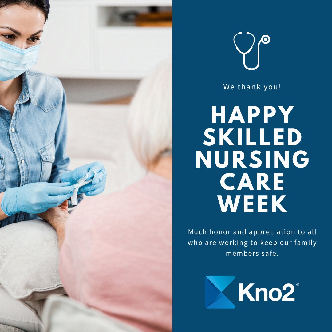 Kno2's tweet photo. Established by the American Health Care Association in 1967, this week is National Skilled Nursing Care Week! We recognize the essential role of skilled nursing care centers in caring for America’s frail, elderly, and disabled, especially during #COVID19.

#NSNCW @ahcancal https://t.co/RnFrlHVlTk