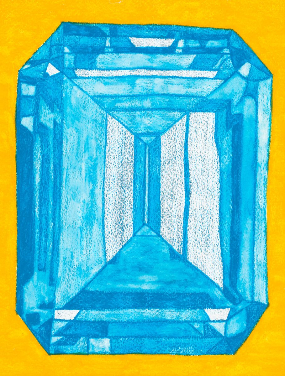 creativityxplrd's tweet photo. Starting this week with a stunning sapphire for by #MusettePerkins for some #MondayBlues. This gem of a drawing is available on the CE webstore: https://t.co/ZDVizz50fM
Untitled (Sapphire), 2018, colored pencil and watercolor on paper, 14.25 x 11 inches, $75 https://t.co/qgxMov9zGc