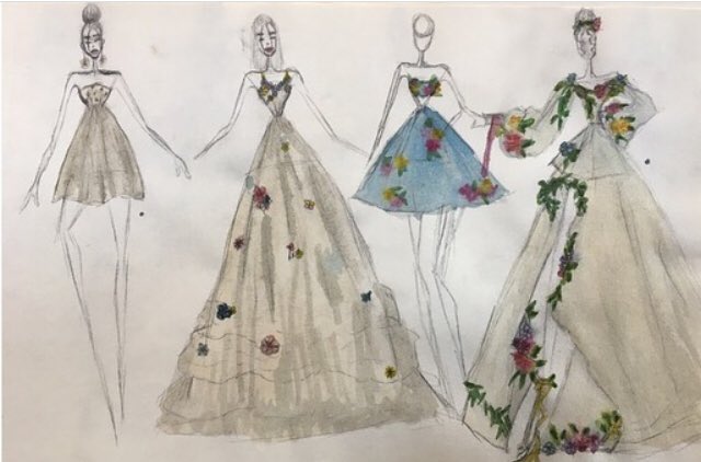 HuwReesBrides's tweet photo. The winner of our junior Design a Wedding Gown Competition.. the 10-16 category .. Sarah Cothi Williams Age13 @ellisbridals @_EnzoaniUK @LoulouBridal @LouiseBentleyBW https://t.co/nZ2Kdvkd3W