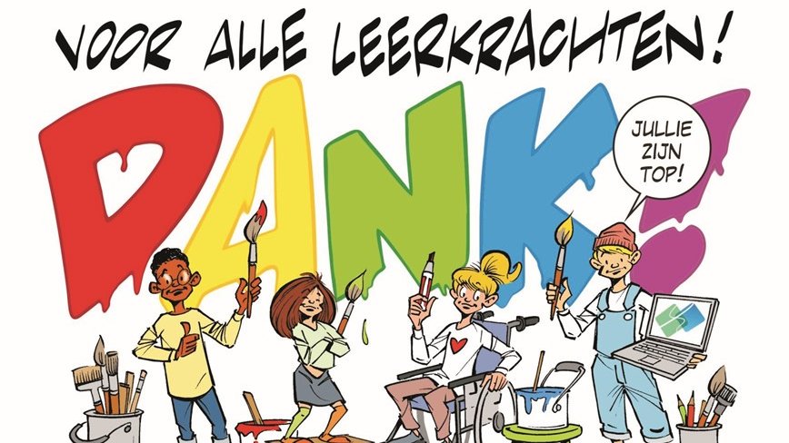 De Westfriese Knoop bracht vandaag een presentje bij alle basisscholen in de regio met onderstaande kaart: bedankt leerkrachten, voor je inzet de laatste tijd! 
Voor de komende periode wensen we iedereen de rust en ruimte om het onderwijs passend vorm te geven!