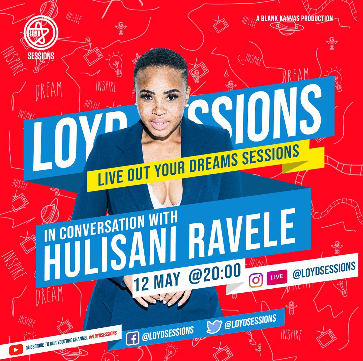HulisaniRavele's tweet photo. This time tomorrow night, we’ll be deep within conversation @LoydSessions! Looking forward to it! 🤗 https://t.co/NA9xLdGSMe