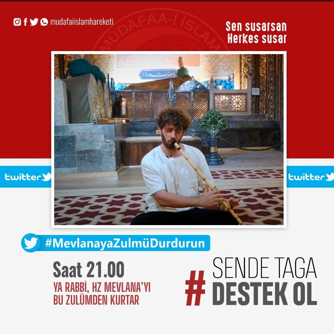 Zulme karşı sessiz kalan dilsiz şeytandır!

Hayatını Allah aşkı ile geçirip,insanları irşad eden Anadolu'nun büyük velilerinden olan Mevlâna hazretlerinin türbesinde Mevlâna hazretlerinin ruhunu mânen rahatsız eden bu zulme karşıyız!

#MevlanayaZulmüDurdurun
