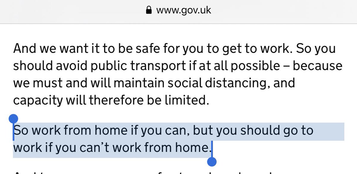 faisalislam's tweet photo. Yesterday’s “you should go to work if you can’t work from home” from PM is today in both the Commons and repeated to “Simon” at the press conference - “should talk to their employers about returning this week” which is.. different. https://t.co/FEka5QECns