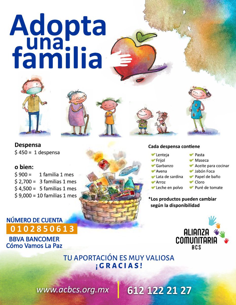 Hasta este viernes 8 de mayo la Alianza Comunitaria de Baja California Sur hemos llegado a 21,000 familias con necesidad de alimento en nuestro estado. Hoy seguimos entregando y seguiremos entregando con tu apoyo y confianza.