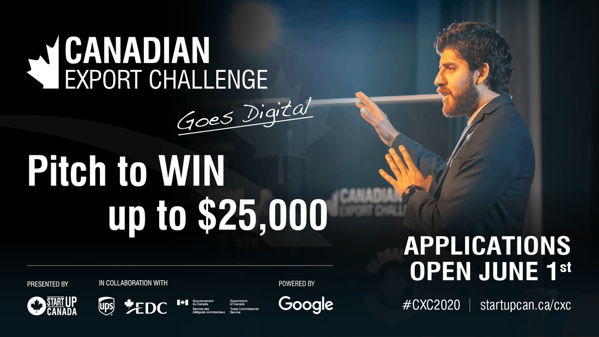 ExportDevCanada's tweet photo. EDC is proud to partner with @StartupCanada and present the first nationwide, fully digital pitch competition for 🇨🇦 exporters. 

https://t.co/YNRbHvk3a8 https://t.co/skYQzjv9Wn