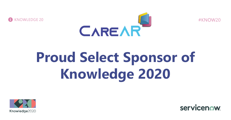 We're proud to be a Select Sponsor of #Know20! Learn more about our #AugmentedReality support platform for @servicenow by viewing our upcoming breakout sessions. Stay tuned for more information!