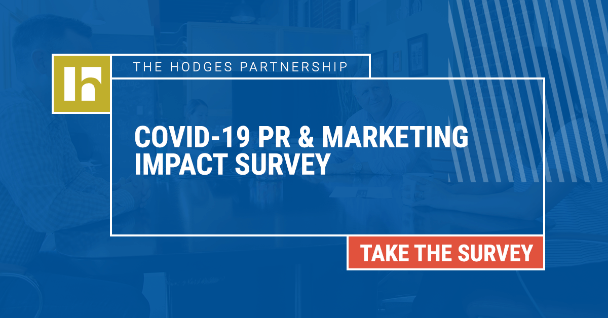 PRSA Richmond sponsor, <a href="/HodgesTweets/">The Hodges Partnership</a>, has developed a short, anonymous survey to help assess COVID-19’s impact on the PR and marketing landscape throughout our region. 

Please consider taking the survey today: bit.ly/2Wa59tM