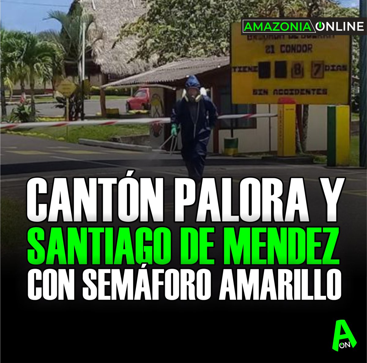 AmazoniaON's tweet photo. Dos cantones de #MoronaSantiago pasarán al semáforo amarillo por la emergencia del #Covid_19 

Los cantones que ahora cambian a amarillo son #Palora cambia de color desde hoy, lunes 11 de mayo y #SantiagodeMéndez a partir del miércoles 13 de mayo https://t.co/CHovbYihy1