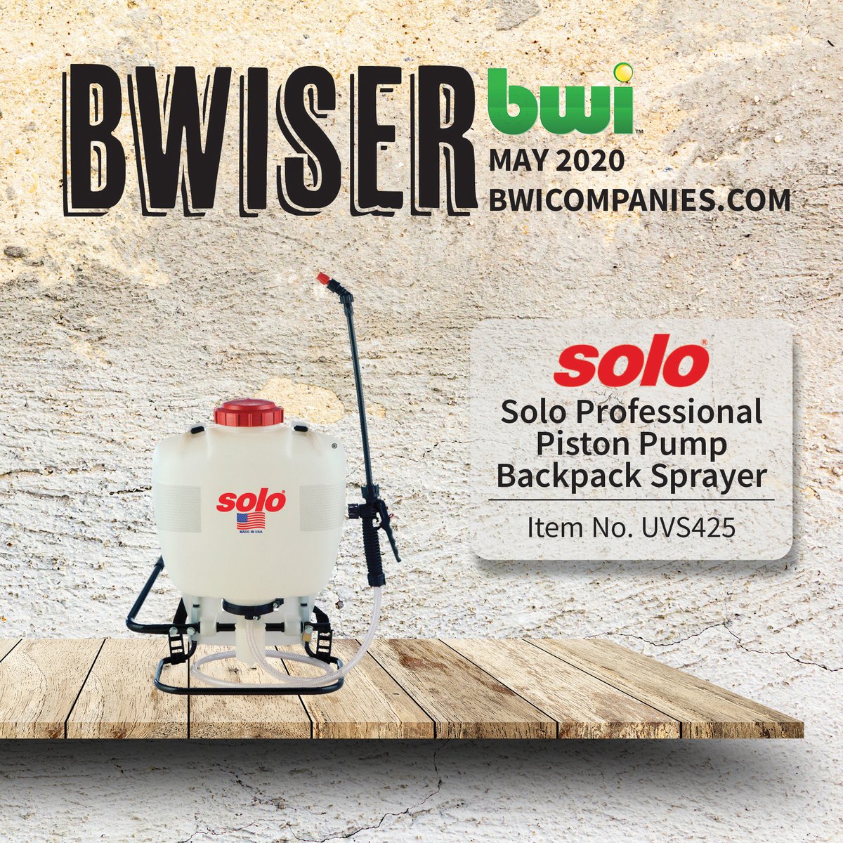 bwicompanies's tweet photo. May BWIser Special - Rugged Solo backpack sprayers are designed for jobs both large and small. High-performance piston pump for increased pressure capabilities. Rugged metal frame for stability when filling. Shop online anytime at https://t.co/qRASk9bhPG. #BWIser #LawnAndGarden https://t.co/A7xsUE8PxH