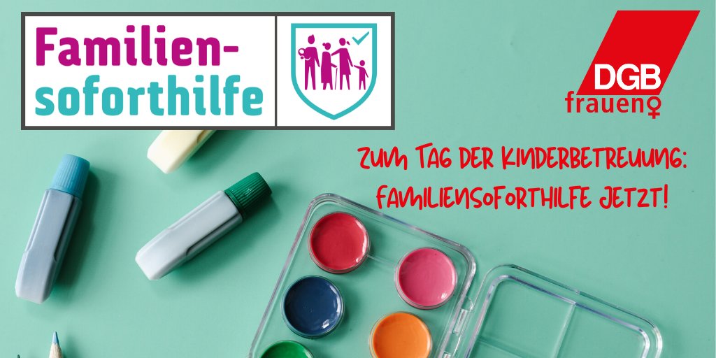 Zum #TagDerKinderbetreuung reicht uns kein Danke, wir fordern eine #Familiensoforthilfe für #CoronaEltern und Pflegende, solange die Betreuung aufgrund von #COVID19 im #homeoffice erfolgt. Morgen geht es los mit unserer Mitmachaktion, zückt schon mal die Fotoapparate...