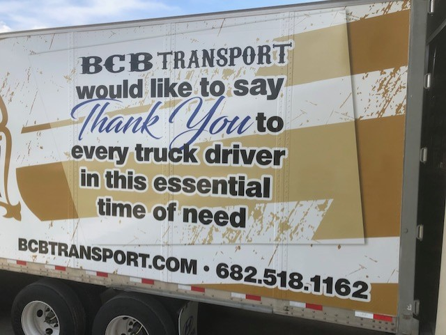 BCBtransport's tweet photo. From all of us to every trucker on the road we want to #thankatrucker #staysafe You are #essential #besafecommunicatebeontime #safetystruck @TransportTopics https://t.co/mf3r5jBcwr