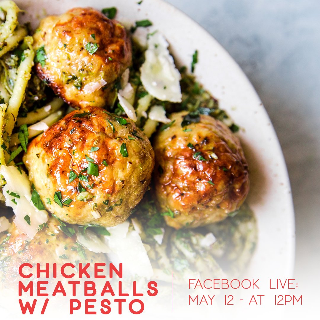 SCNJFCHS's tweet photo. Don't forget tomorrow to tune in Live at 12pm on Facebook Live! 📺

Tomorrow we'll be showing you how to make Chicken Meatballs with Pesto! This is the perfect dish to make at home and something everyone will love.

Watch Here: 
https://t.co/O1sti60Wd7

-
#fchs #scnjfchs https://t.co/BuiS1QJ7yT