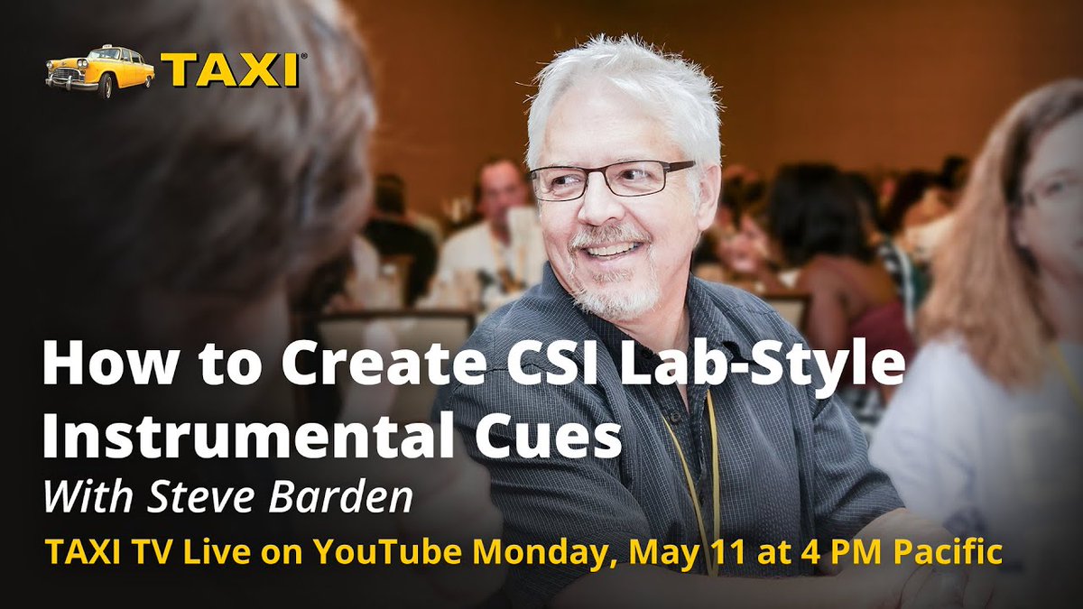 TAXIMusic's tweet photo. You Can Build a Live Lab-Style Cue on TAXI TV TODAY with Steve Barden, at 4 pm Pacific! 🎶🚖

Click on the link below to join the conversation!
https://t.co/RWT5WnEppL https://t.co/97TNsLqtA4