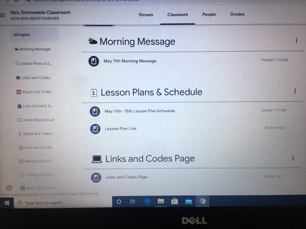 I’ve always used Google Classroom but School @ Home has me rethinking how I’ll organize it for next year. Creating topics is so simple and easy for the kiddos to find assignments. 👍🏼 #CISDRocks @CityViewElem