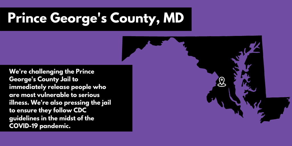 CivRightsCorps's tweet photo. 📢 STARTING NOW: A hearing for our Prince George’s County, #Maryland lawsuit to release vulnerable people from the county jail to help save lives – #StopCOVID19inJails.
Follow along here for updates. #FREEtheBlock https://t.co/TSBDBzD1hc