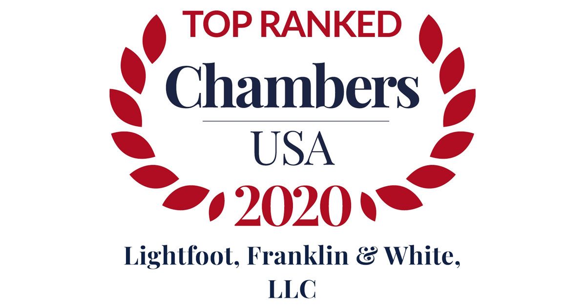 LightfootLaw's tweet photo. We’re pleased to once again be ranked in the @ChambersGuides USA Guide for 2020. Lightfoot and five of its lawyers are recognized in this year’s rankings. https://t.co/QdMetVV1KB #LightfootLaw #Chambers2020 https://t.co/OplwyKLfFe