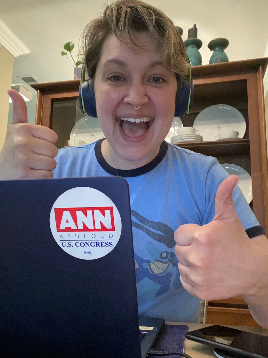 Ann_Ashford's tweet photo. Call time buddies: dogs and laundry. Working hard to get out the vote today with our furry friends! One day to go, let’s win it! #VoteAnn #NE02 https://t.co/slmaYwu36h