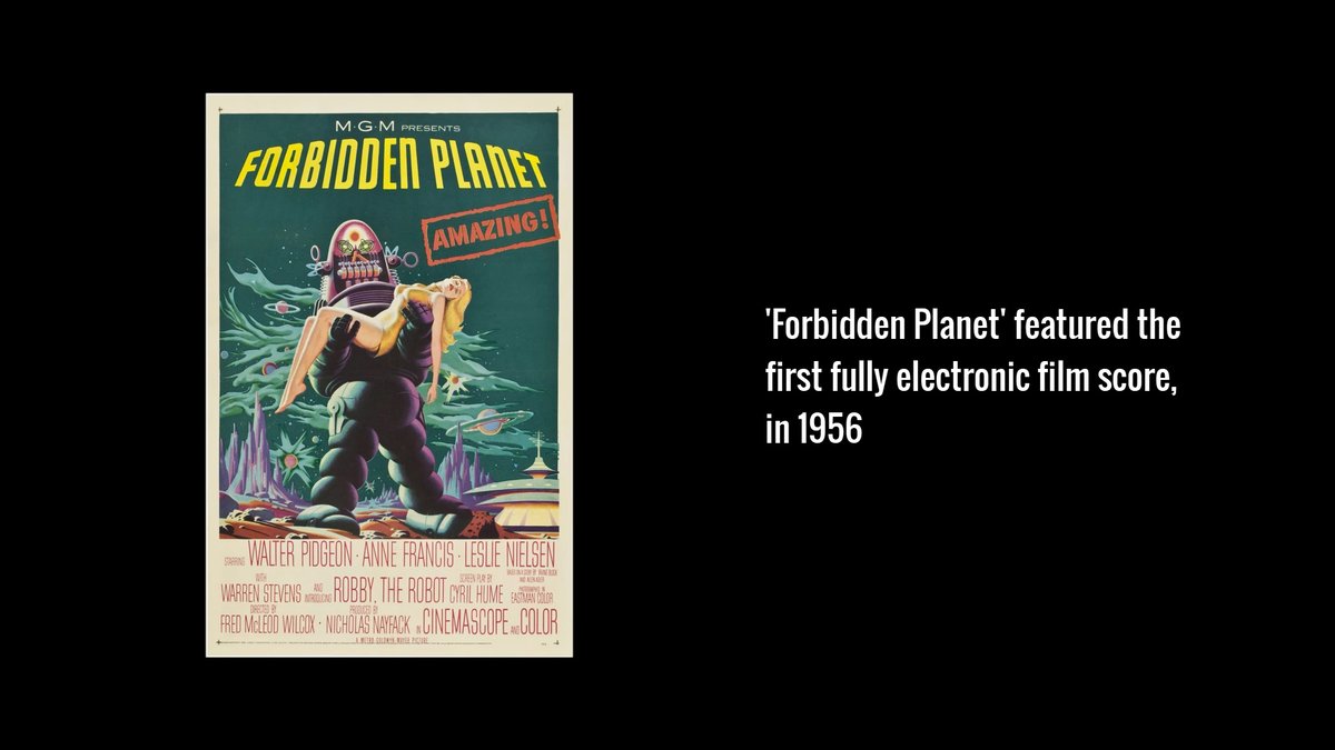 SoundValkyrie's tweet image. Bebe and Louis Barron composed the first ever fully #electronic #film #score in 1956 for 'Forbidden Planet'. Nobody had heard anything like it! The Barrons created "cybernetics circuits" which played themes that some audiences claimed sounded like their own dreams!