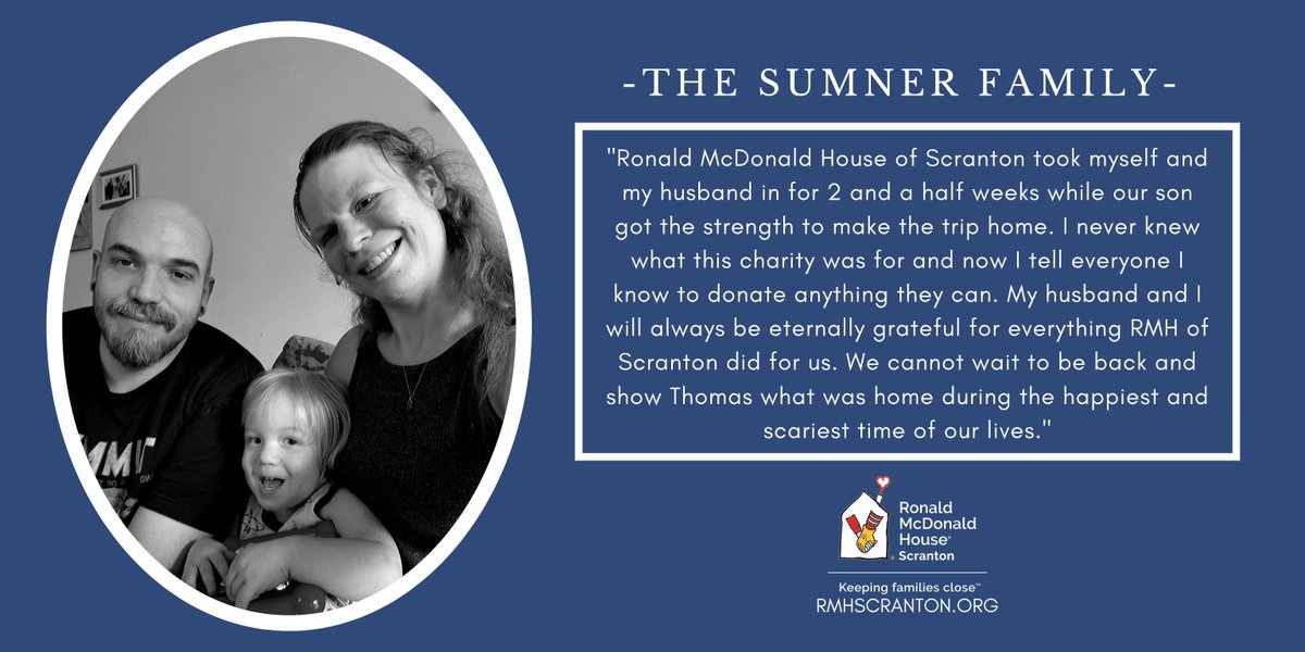 RmhScranton.org Keeping Families Close in Northeastern Pennsylvania for over 30 years. We couldn't do it without you. #Grateful
