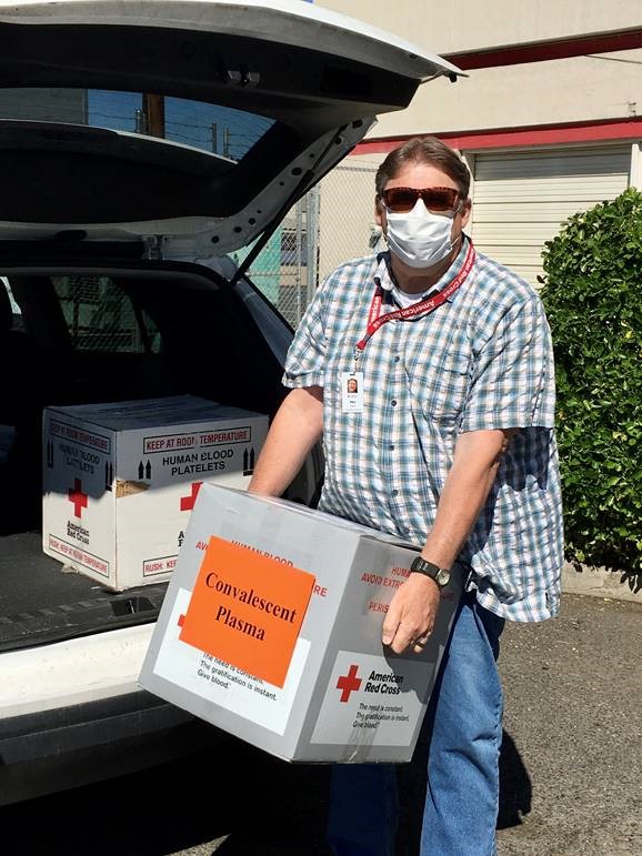 Every day, #RedCrossers are helping deliver blood and convalescent plasma to patients in need. So far, we've distributed thousands of convalescent plasma donations for #COVID19 patients.