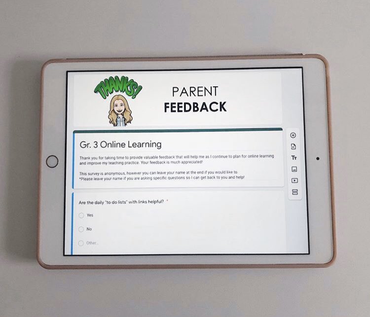 _MissPearce's tweet image. I asked my students & families to complete a feedback survey to better understand how distance learning was going for them.
This has guided my planning & been so helpful!
Giving students CHOICE & VOICE is so important🤍
@RCSD_No81 @StTimothyRegina #rcsdtech #rcsdconnect