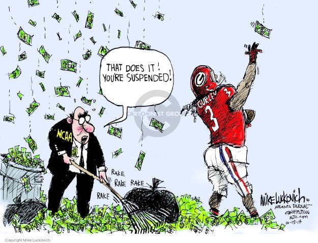 KaylaHern20's tweet photo. NCAA makes about $1 billon a year but still has the audacity to not give a single cent to their atheletes. When in reality these students are making the program to even continue growing. If student fall out of line they are at fault with consequences. #ucr150 @MisssNallely https://t.co/uAyLOVw7xK