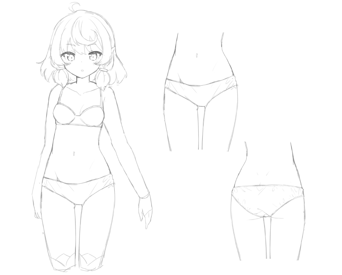 柔らかそうな布地が描けるとしてやったりってなりますね 