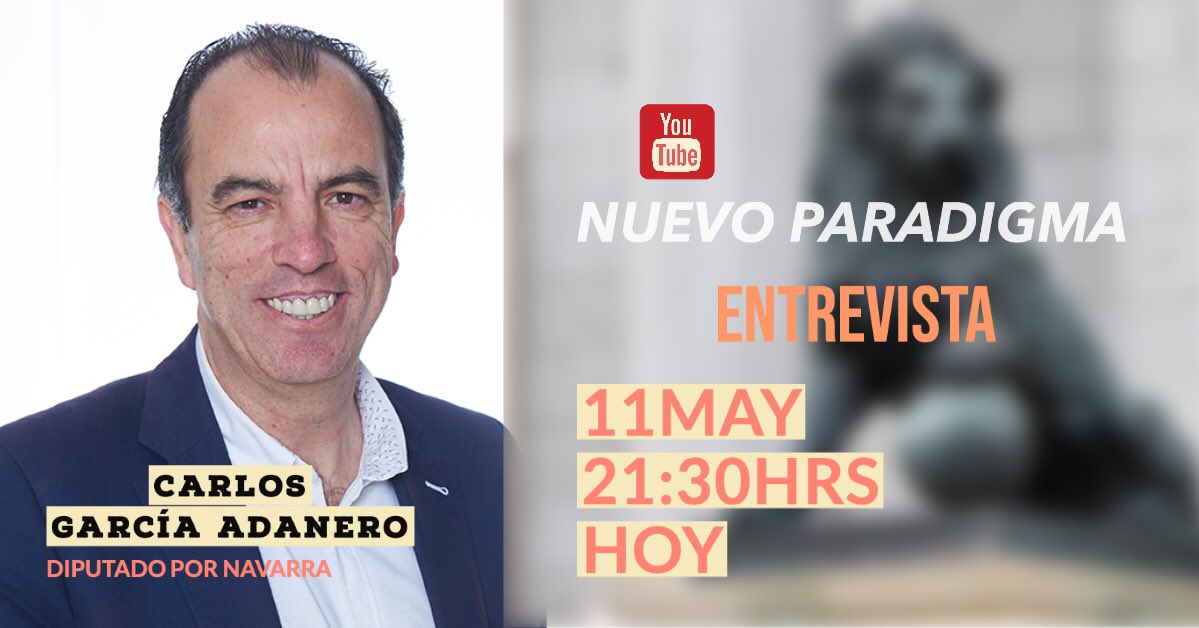VFez2's tweet photo. Hoy entrevista a Carlos García Adanero, diputado por #Navarra

Humilde y asequible, y a la vez contundente y honesto, responde abiertamente a las preguntas que no conocía previamente
#11Mayo
#CarlosGarcíaAdanero

Estreno 21.30 HRS 👇en el siguiente enlace
https://t.co/hoWZcF6IZx https://t.co/j5RUAn2dTj