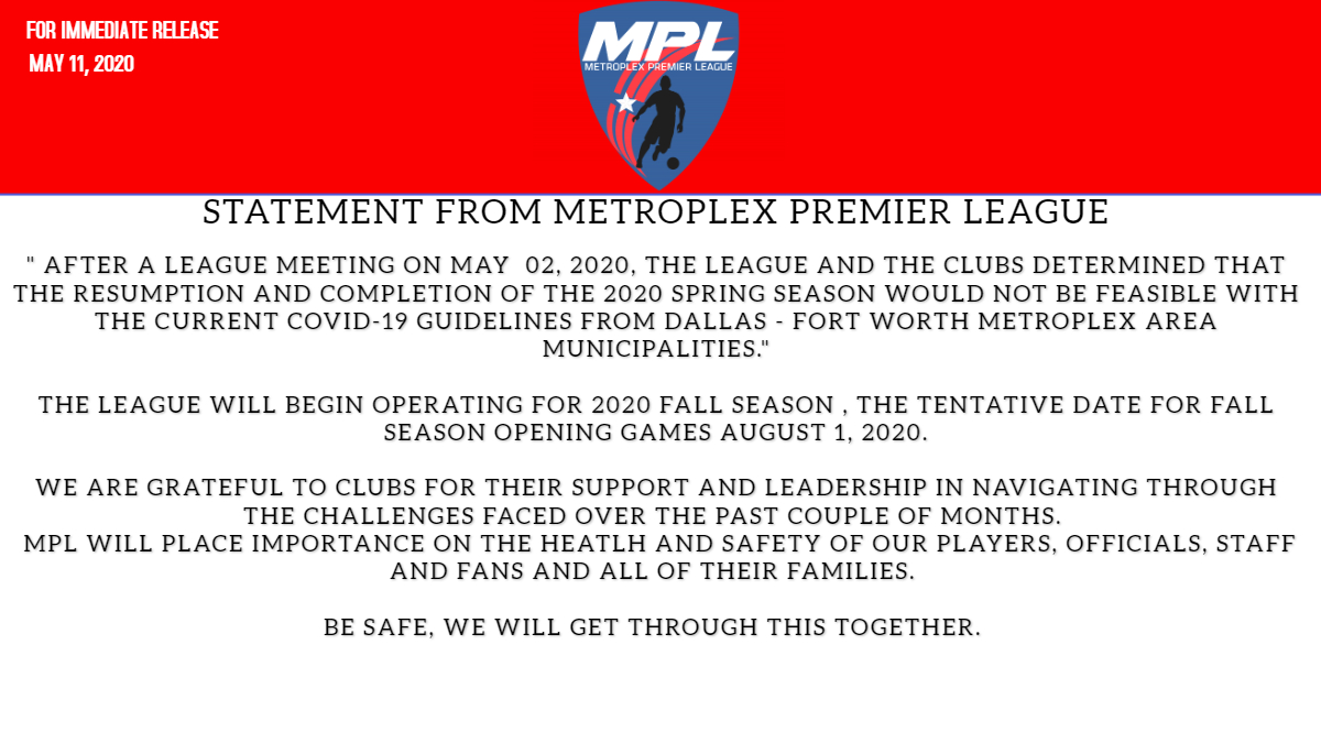 MetroplexLeague's tweet photo. Metroplex Premier League
Office: 817-435-2662
Email: mpl@metroplexpremierleague.com
#UnitingNTXSoccer #MetroplexSoccer #MetroplexPL #Metroplexpremierleague #TexasSoccer #DFWSoccer #LowerleagueSoccer #USSSASoccer #USSSANCL #USSSA #RegionalSoccerLeague #ProAmateurSoccer https://t.co/GYsEHAybbU