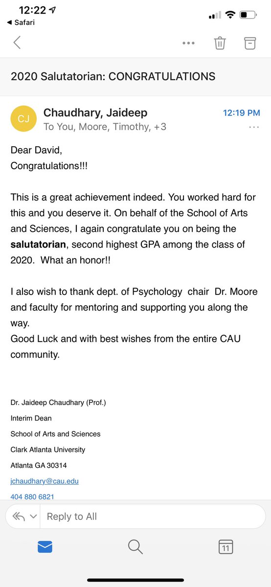 davidtriche14's tweet photo. I am  happy to announce that I am the salutatorian for class of 2020 at @CAU  finishing undergrad with a 3.97 GPA! 

I’m still in shock 😭
#Doitforron❤️ https://t.co/Ql7HlGiKS3