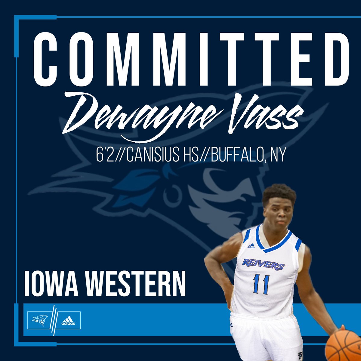 DewayneVass's tweet photo. After careful consideration. My family, coaches and I think it would be beneficial for me to keep my recruitment open and spend a year Iowa Western Community College. Thank you! |@ReiverMBB @Wizard6130 @kyle_husband @CanisiusHSHoops @Last1Best11 @centercourt42 https://t.co/gwOLP6fHa8