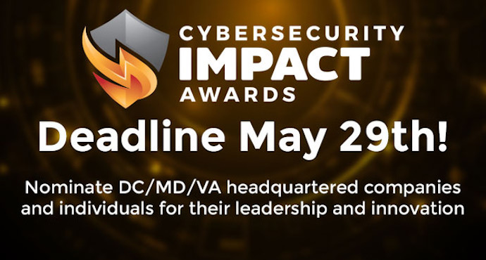 thecyberwire's tweet photo. The deadline's approaching. Get nominations in for sponsor @Cybertacos_ #Cybersecurity Impact Awards for companies with corporate or Federal headquarters in DMV area for leadership & innovation. Winners announced 10/20 during #DCCyberWeek. Learn more: https://t.co/EtJetLYCh1 https://t.co/YXhoAsVgYF