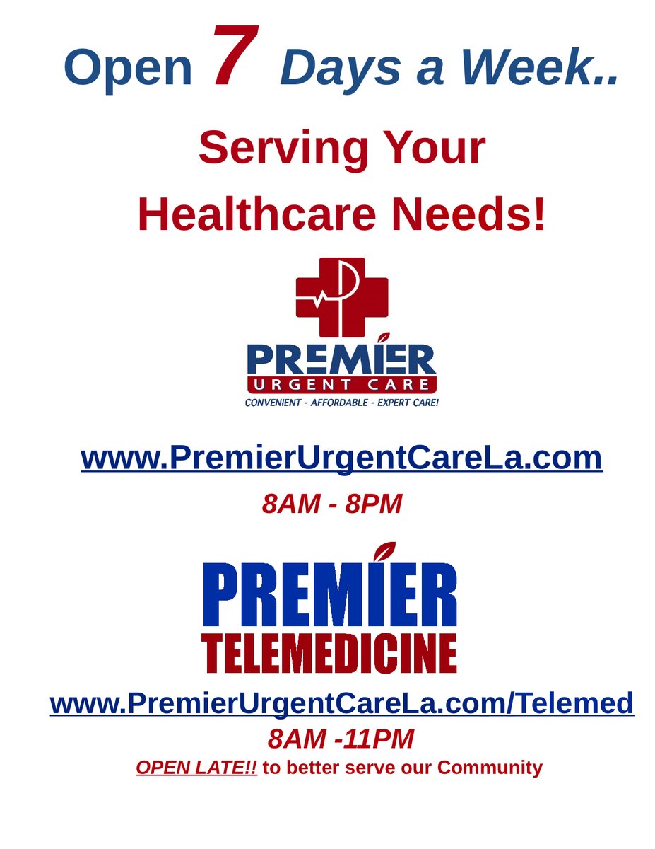 Premier Urgent Care Pineville La Hours
