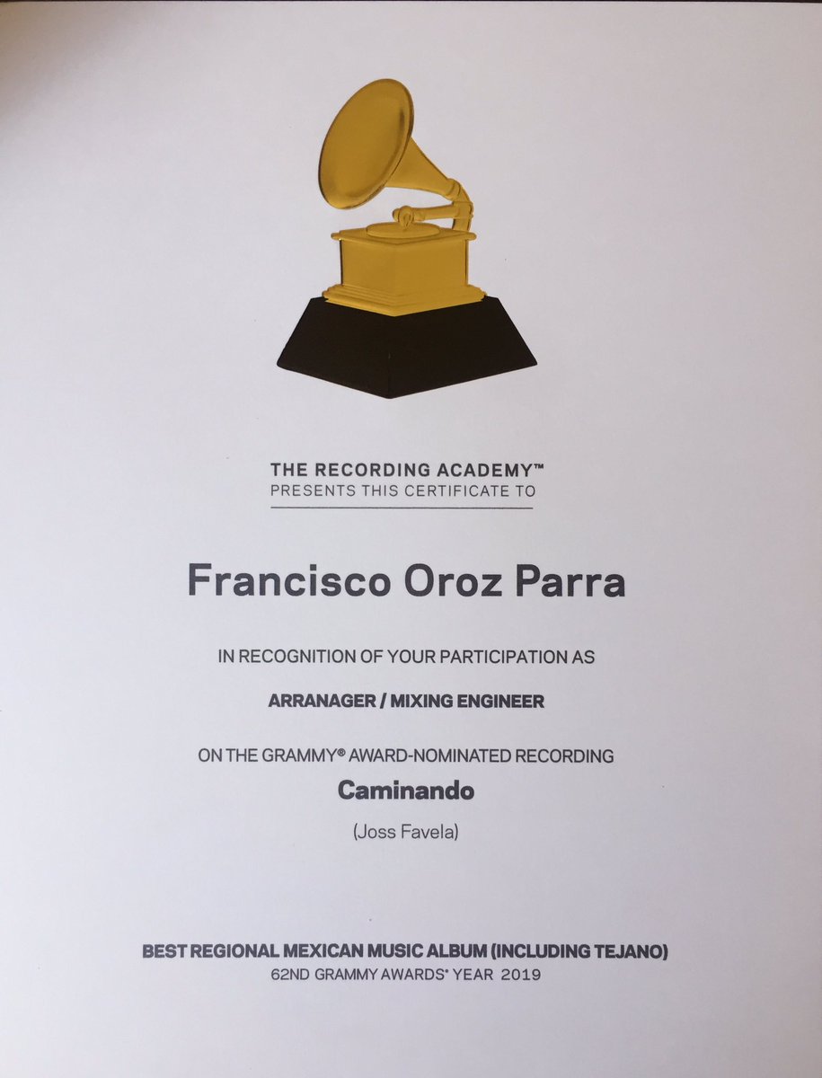 OrozP's tweet photo. Llegó la mensajería. Muchas gracias a @JossFavela , @RicardoOrrantia y @IUFL por invitarmea participar en este gran disco 🙌🏼🙌🏼🙌🏼. #GRAMMYs https://t.co/JVMbE1rBam