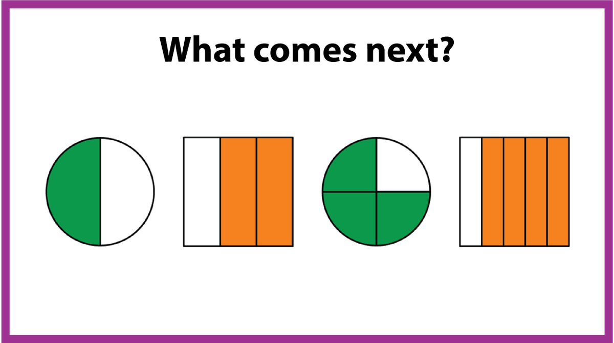 MLCmath's tweet image. #FourthGrade Activity of the Day: What Comes Next?

1. What do you notice?

2. What do you wonder?

3. What comes next? Show or tell what the next few pictures look like. Describe how you know.

Discover with us! bit.ly/2S00Qia #DistanceLearning #MathAtHome