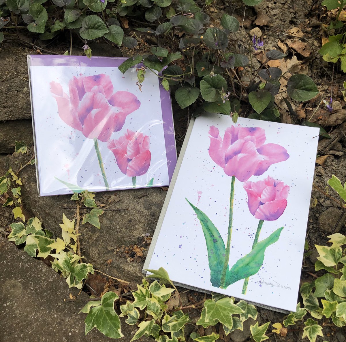 CDdesignsUK's tweet photo. *OFFERS!* Over the next few days I will be selling the last of my products &amp; offering FREE postage (mainland UK). 
OFFER 1: Notebook &amp; coordinating card £10. 3 designs available: Sunflower, Tulip or Poppy.
👇🏻Reply if you’re interested👇🏻#giftsforher #notebook #card #totallylocally https://t.co/M9dnkNhDGr