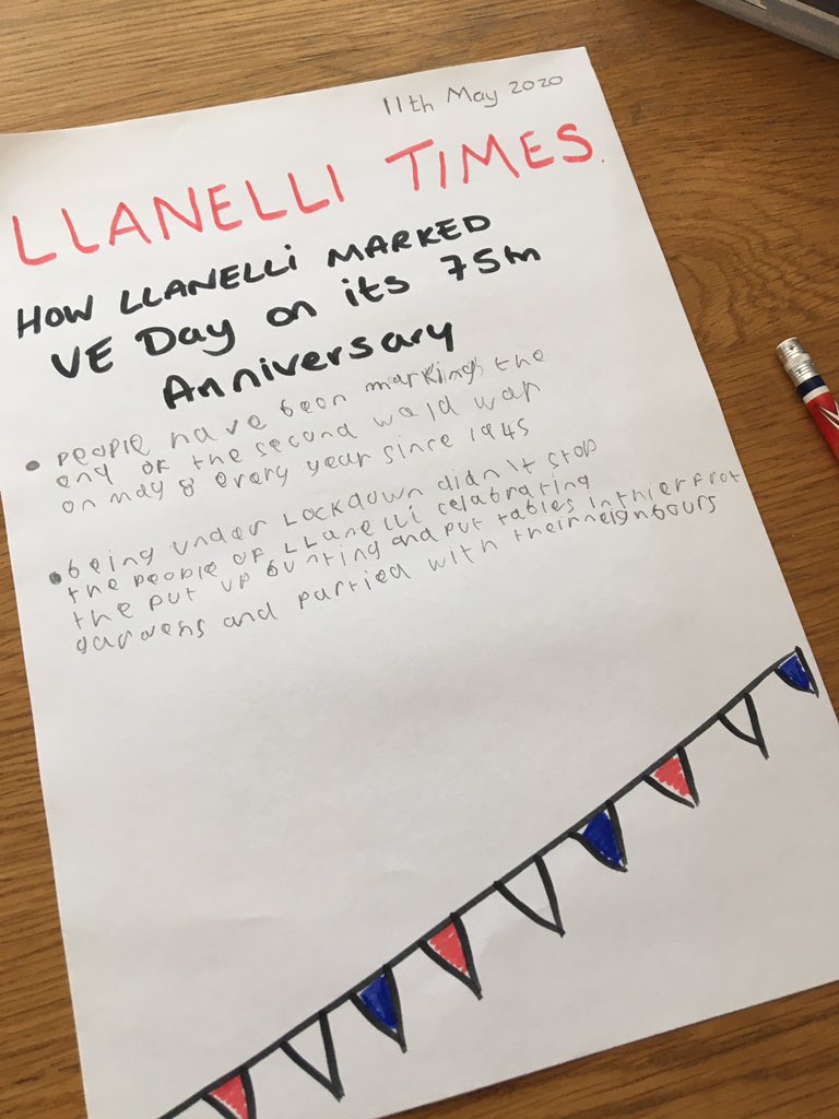cookie4174's tweet photo. @DafenSchool James editing his newspaper about VE Day in Llanelli 🇬🇧 https://t.co/wOVKrlgwQw